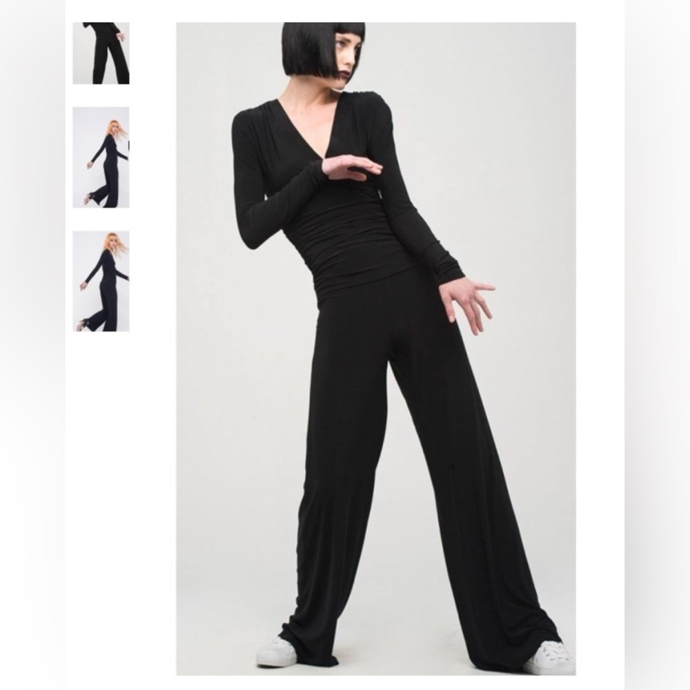 NORMA KAMALI Black Long-Sleeve Jumpsuit LIKE NEW SZ S